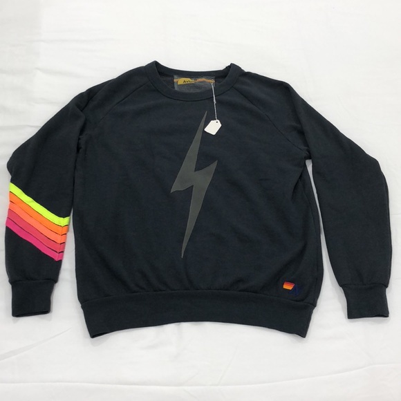 Aviator nation bolt stitch chevron sweatshirt Clearance